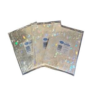 Prismatic Gift Wrap Cebrations By Gibson 3pks-2 Sheet 29"x 30" Shinny Sliver